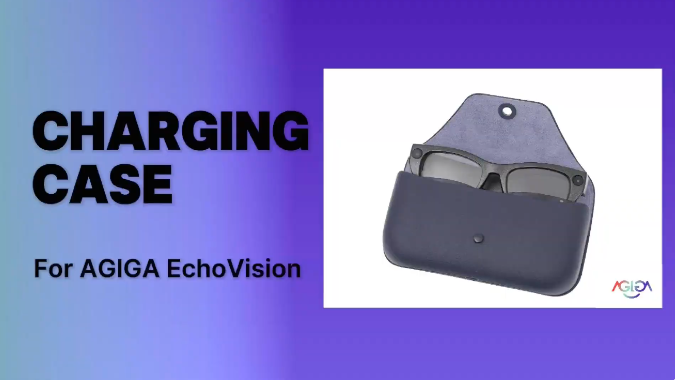 EchoVision Charging case with text: Charging case